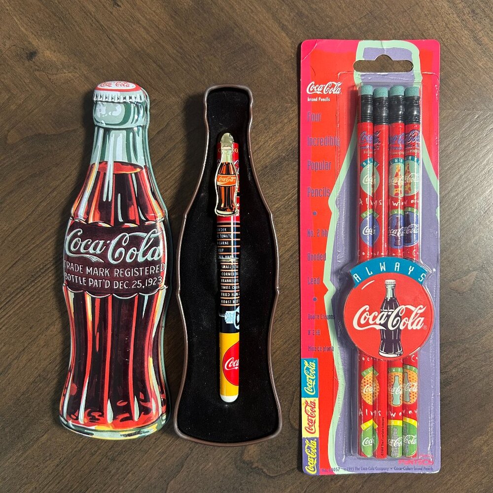 Vintage Coca Cola pen and pencils